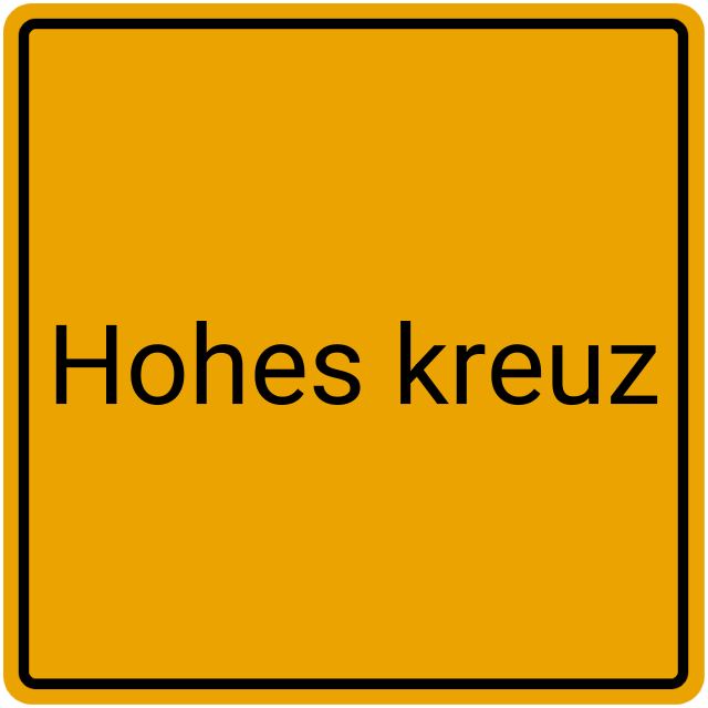 Meldebestätigung Hohes Kreuz